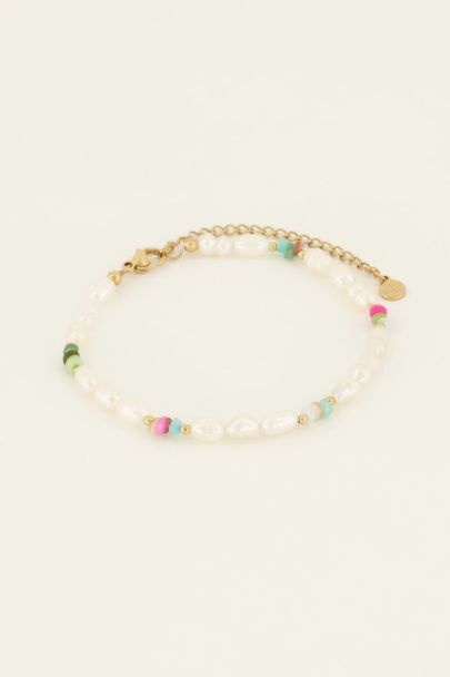Pearl necklace with multicoloured beads | My Jewellery