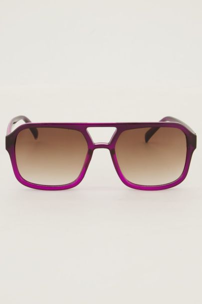 Roze aviator zonnebril