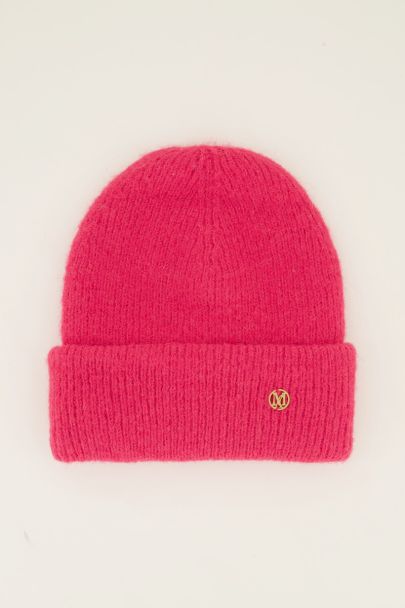 Pinke Mütze gestrickt
