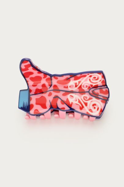Pince à cheveux botte de cow-boy rose