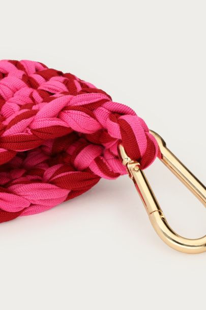 Pink crochet EarPods holder