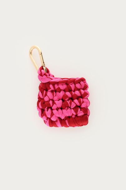 Pink crochet EarPods holder