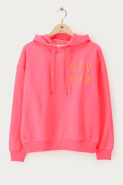 Roze hoodie "Rêveur"