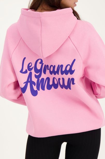 Pinker Hoodie "Le Grand Amour"