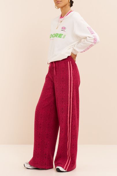 Roze kanten broek met tapes