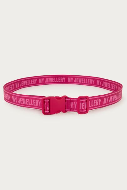 Pink suitcase belt