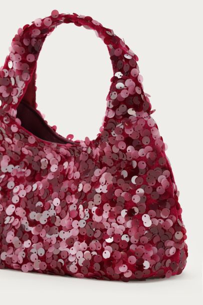 Roze pailletten tas