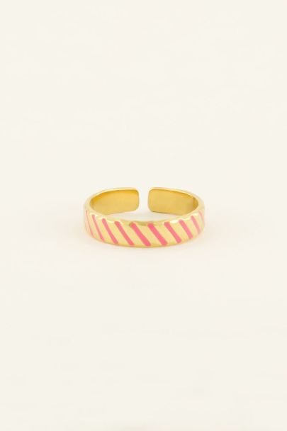 Pink striped ring | My Jewellery