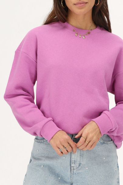 Pinkes Sweatshirt "Fleur sauvage"