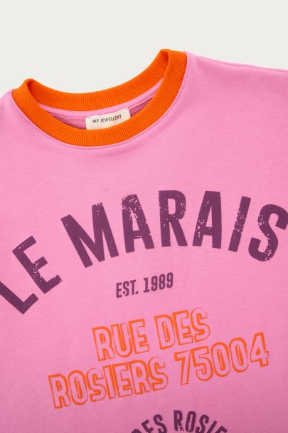Pink sweater "Le marais"
