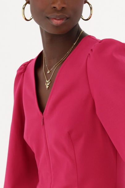 Roze top met ritssluiting