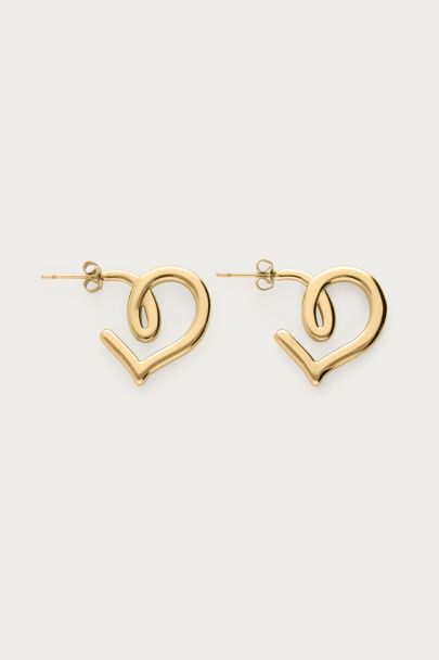 Earrings pretzel heart