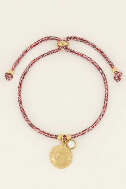 Rode armband met endless love charm | My Jewellery