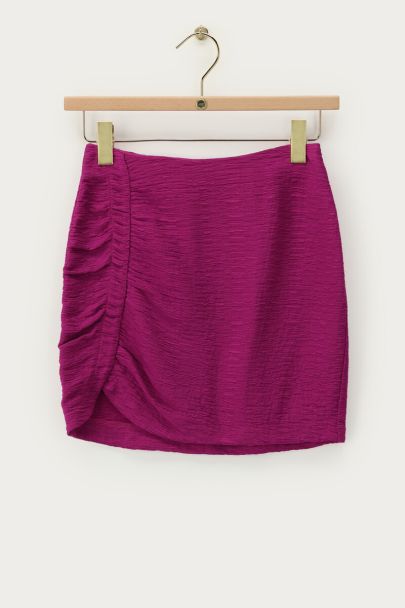 Lila Crêpe-Rock mit Smock