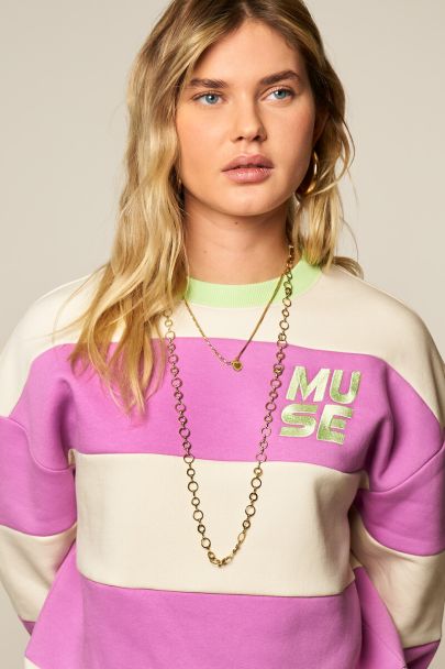 Purple striped sweatshirt "Muse"