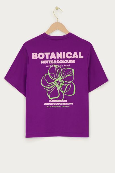 Paars T-shirt "Botanical"