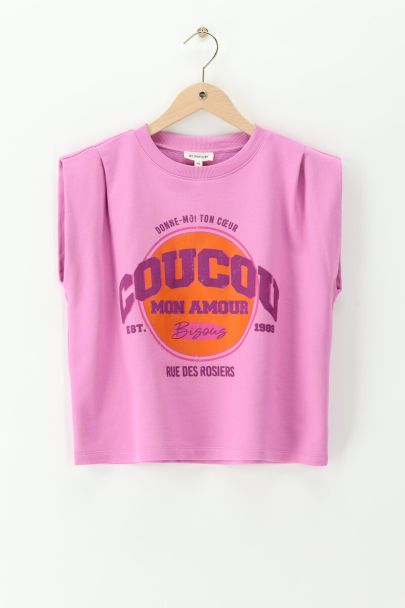Purple top "Coucou"