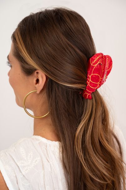 Rode kreeften haarclip
