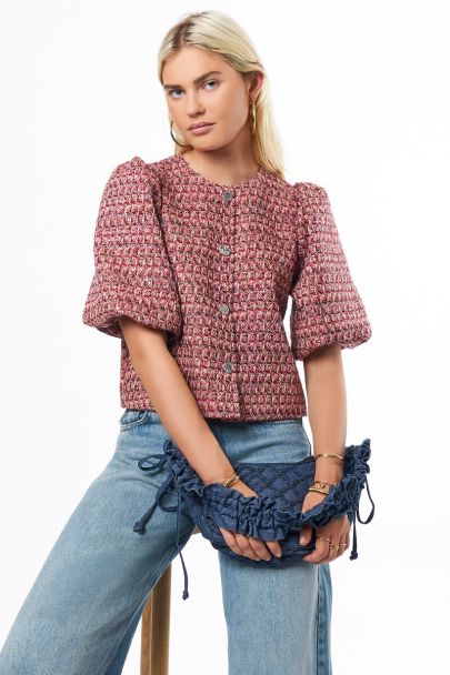 Rode tweed top