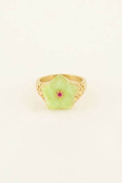 Casa fiore ring lime hibiscus bloem | My Jewellery