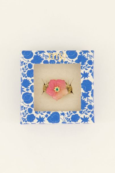 Casa fiore ring roze hibiscus bloem | My Jewellery