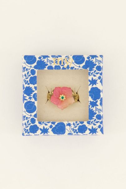 Casa fiore ring roze hibiscus bloem | My Jewellery