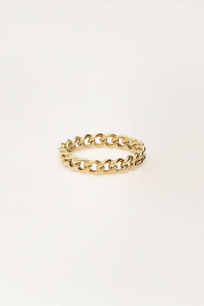 Ring with small chain links 