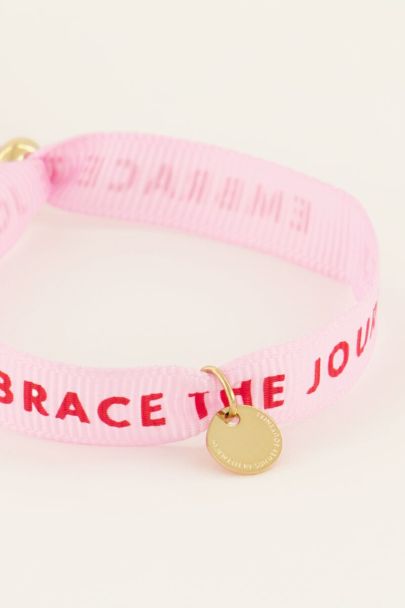 Pink rope bracelet - journey
