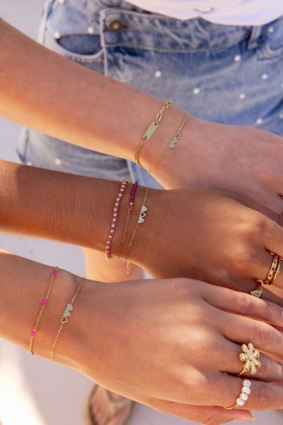 Armbanden set drie hartjes