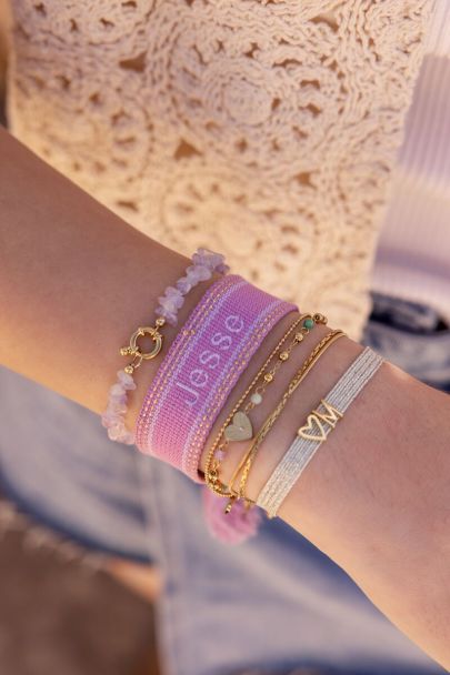 Bracelet Océan avec pierres lilas 