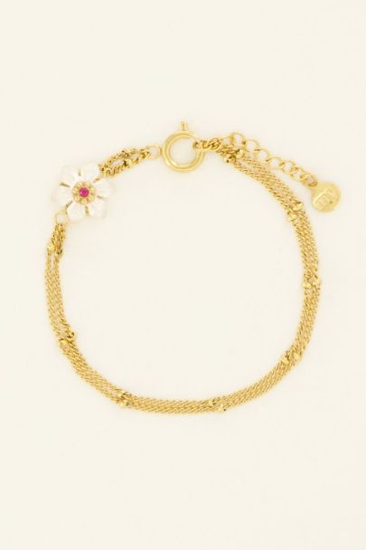 Casa fiore armband met witte bloem | My Jewellery