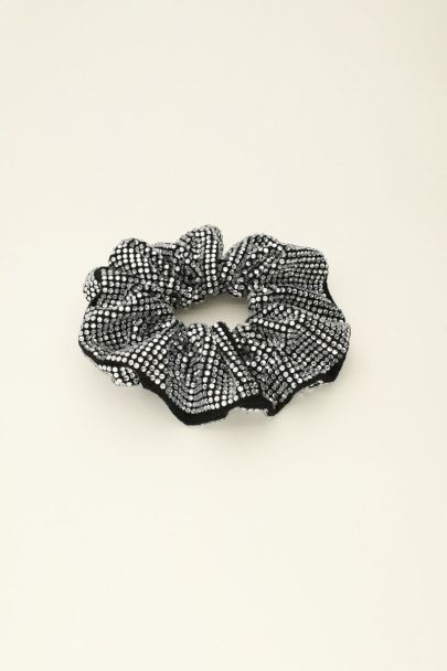 Scrunchie with silver rhinestones | My Jewellery