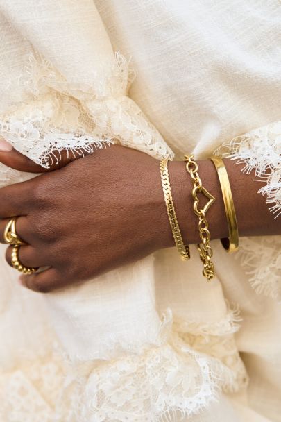 Gliederarmband mit Herzverschluss