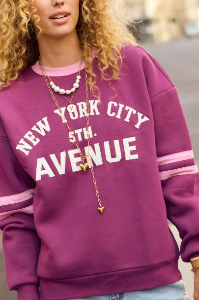 Paarse sweater "5th Avenue"