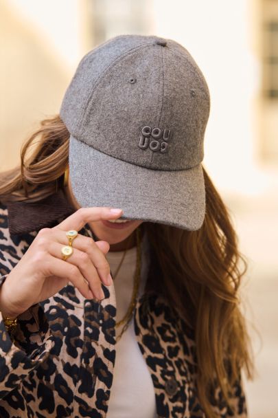 Dunkelgraue Cap "cou cou"