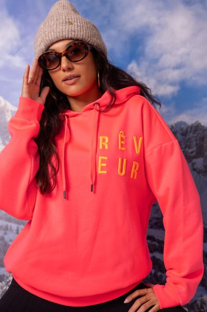 Roze hoodie "Rêveur"