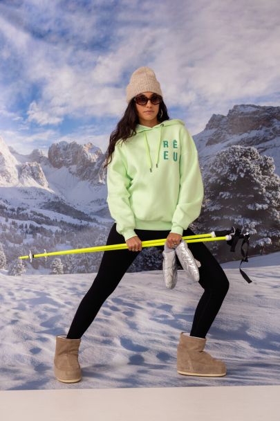 Groene hoodie "Rêveur"