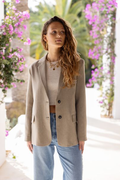 Blazer vert avec fente