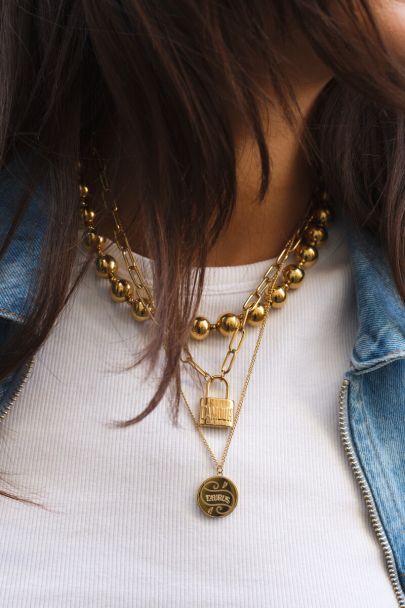 Collier chaîne avec cadenas L’amour