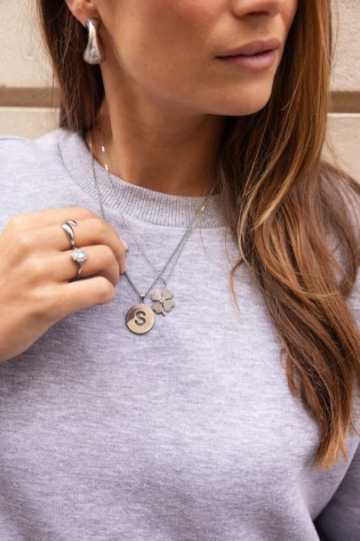 Starry ketting met klaver & strass