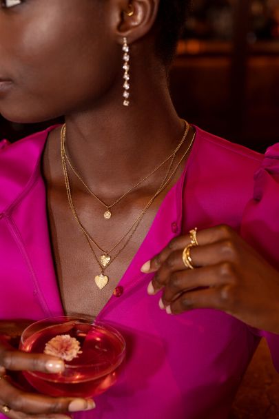 Collier Midnight avec cœur et étoile