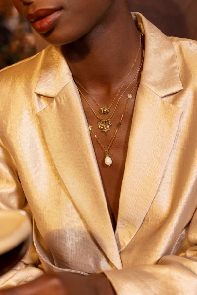 Midnight ketting met strass ringen