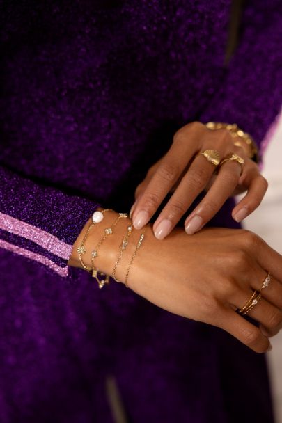 Midnight armband met zoetwaterparel