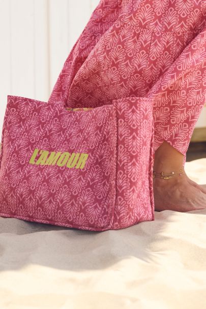 Reversibele shopper "L'amour"