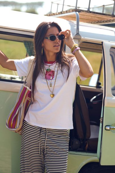 T-shirt blanc "St tropez sun"