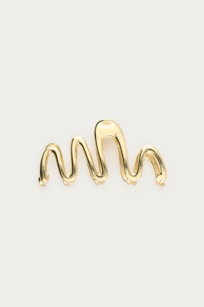 Gold coloured hair clip with twist small