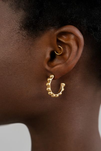 Bold oorringen small met dots