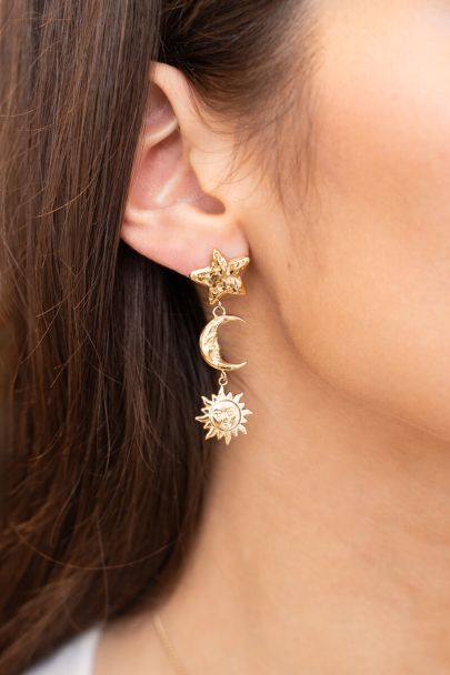Starry oorhangers met ster & zon