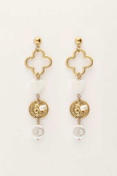Statement earrings with charms