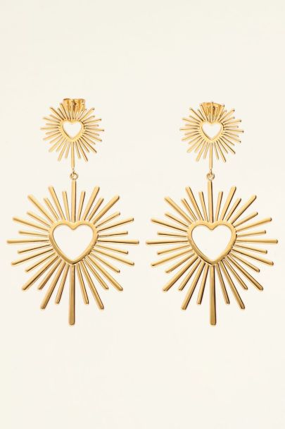Statement earrings with beaming heart | My Jewellery